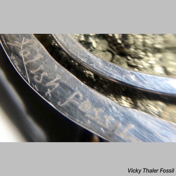 Vicki Thaler Fossil Sterling Pyrite Necklace - Picture 5 of 5